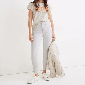 Madewell Pure White Curvy High-Rise Skinny Crop Jeans 27
